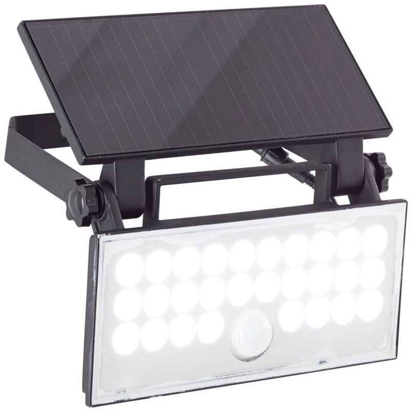 foto del prodotto applique da esterno brilliant luton led e solare sensore di movimento plastica e metallo 4 w nero