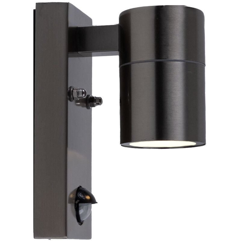 foto del prodotto applique da esterno con rilevatore di movimento in acciaio inox lampada da facciata lampada da patio lampada da giardino color acciaio, 1x gu10,