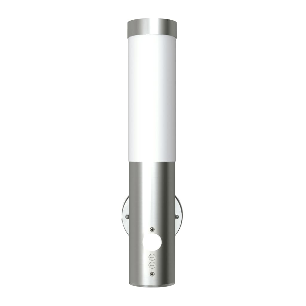 foto del prodotto applique da esterno con sensore di movimento in acciaio inox cod mxl 66301
