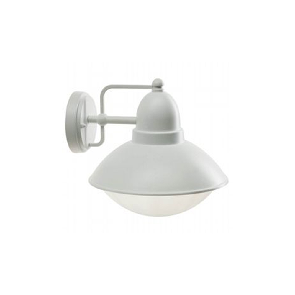 foto del prodotto applique da esterno contemporanea itaca alluminio e porcellana bianco 1 luce e27