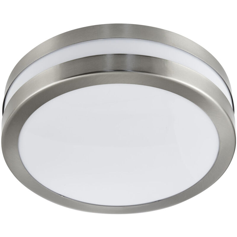 foto del prodotto applique da esterno contemporanea newmark acciaio argento 1 luce e27