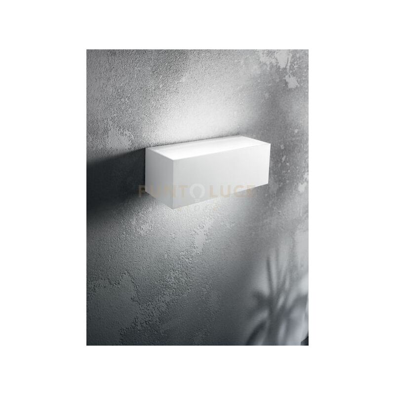 foto del prodotto applique da esterno contemporaneo step alluminio bianco 2 luci e14