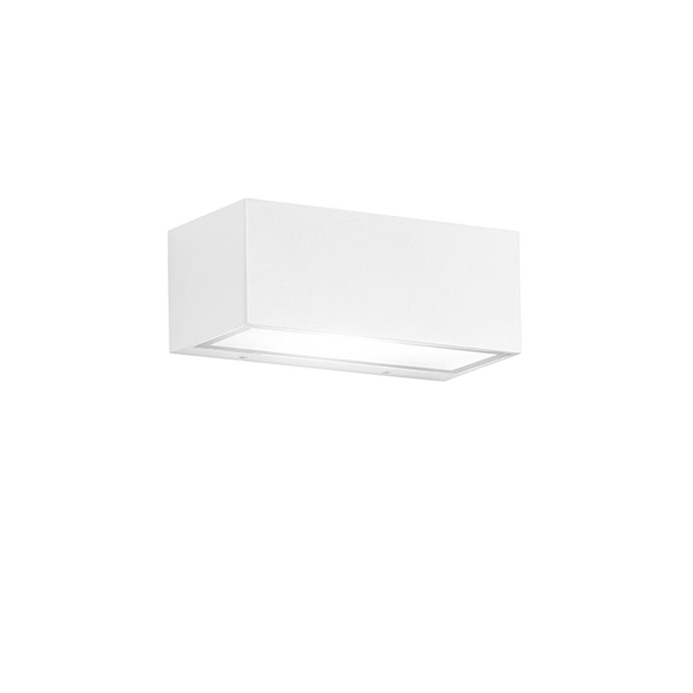 foto del prodotto applique da esterno contemporaneo step alluminio bianco 2 luci e27
