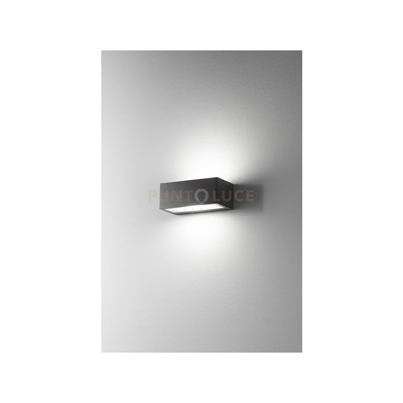 foto del prodotto applique da esterno contemporaneo step alluminio grigio grafite 2 luci e14