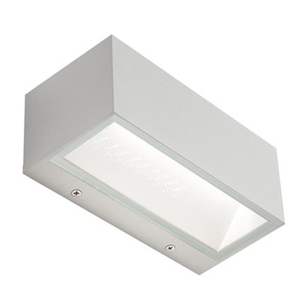 foto del prodotto applique da esterno grande biemissione box alluminio bianco 20w led 4000k