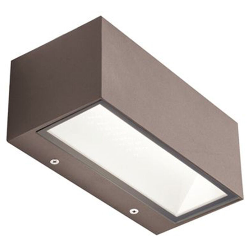 foto del prodotto applique da esterno grande biemissione box alluminio caff 20w led 4000k