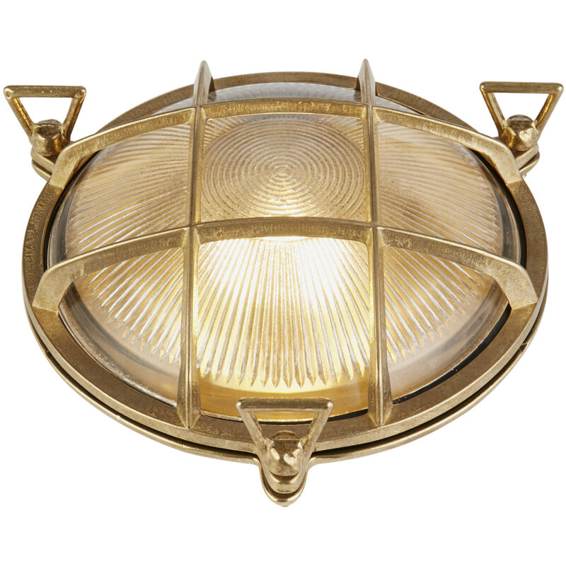foto del prodotto applique da esterno industrial nordico paratia ottone 1 luce e27