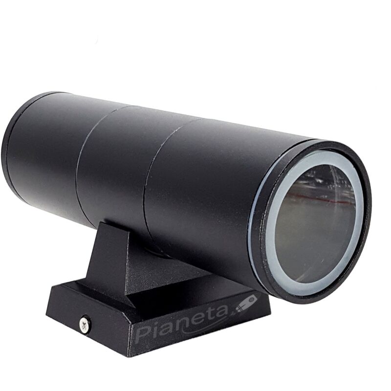 foto del prodotto applique da esterno ip55 muro doppia illuminazione giardino parete balcone gu10 nero