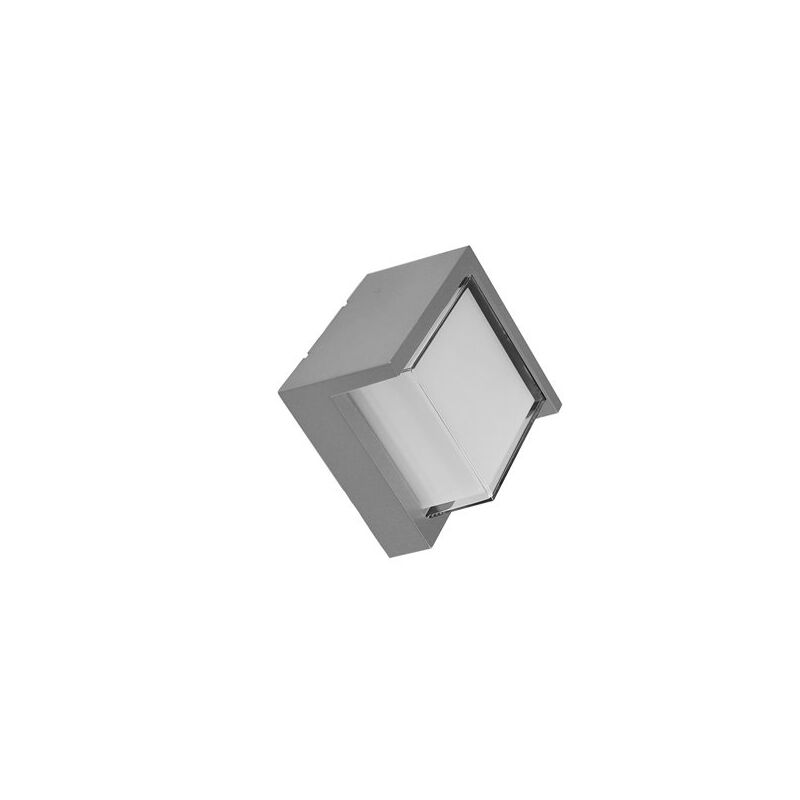foto del prodotto applique da esterno led anoa 12w 3000k 600lm ip65 16x16x10,2cm colore grigio