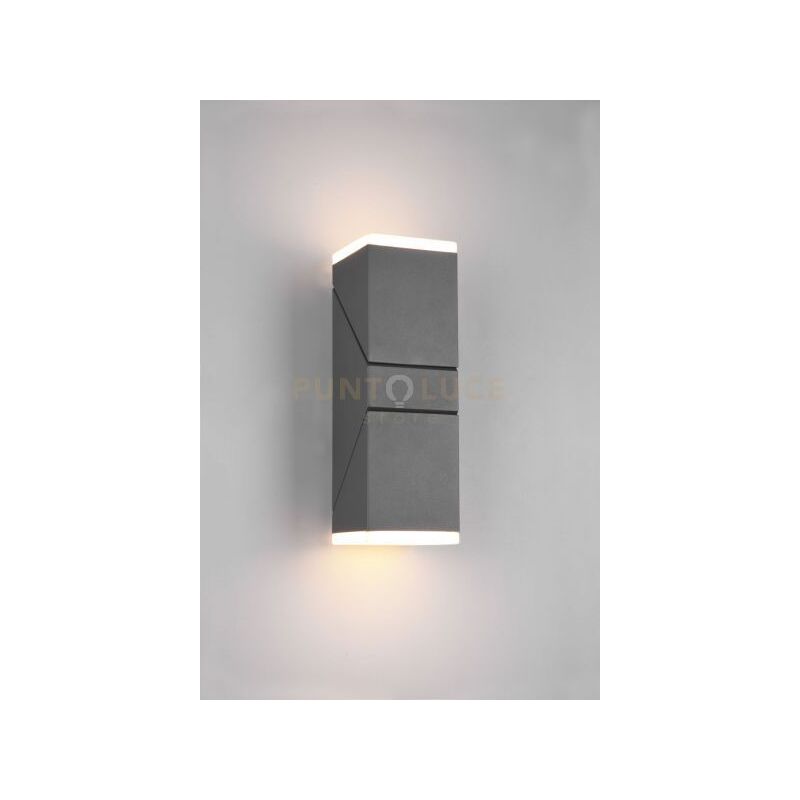 foto del prodotto applique da esterno led, luce su e gi , alluminio, antracite, h28 cm, avon
