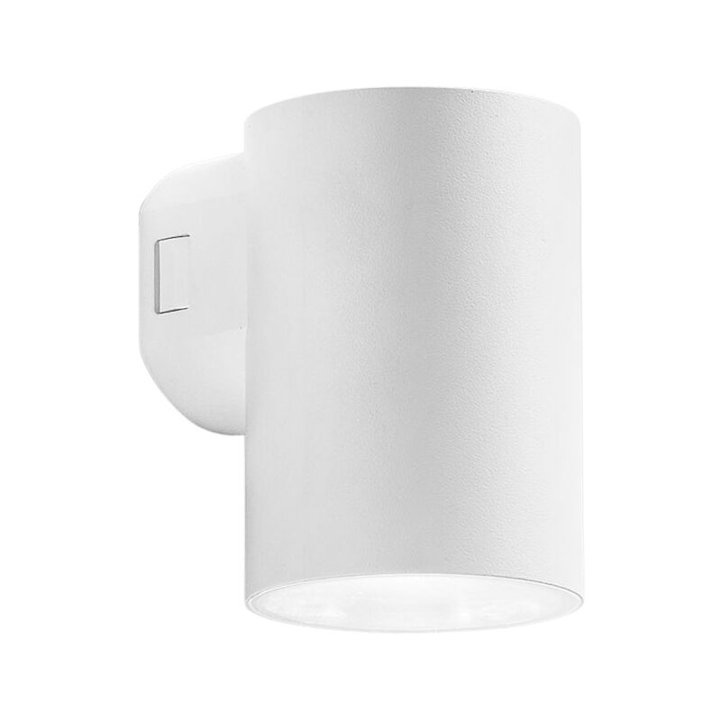 foto del prodotto applique da esterno led polo rotonda bianca 8w con luce calda e naturale 