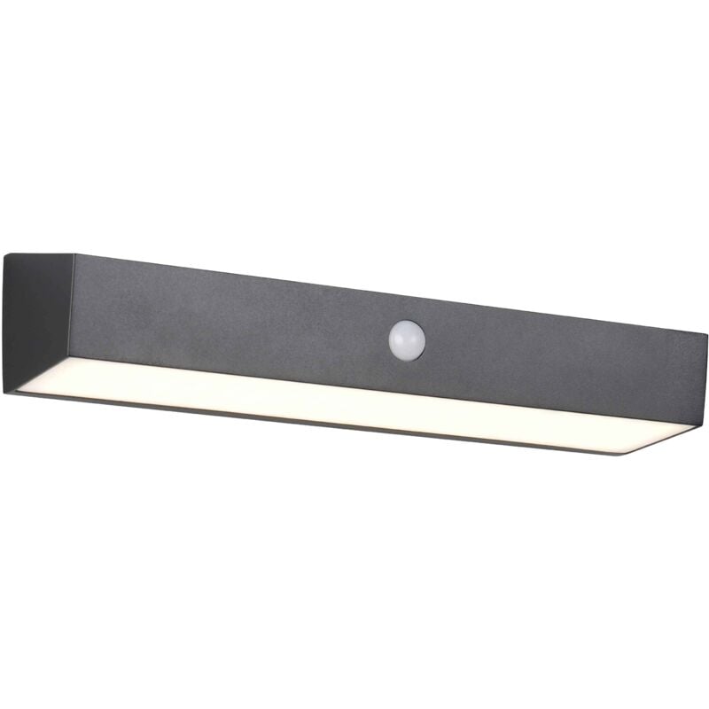 foto del prodotto applique da esterno led, solare, c sensori, nero, l 30 cm, silves