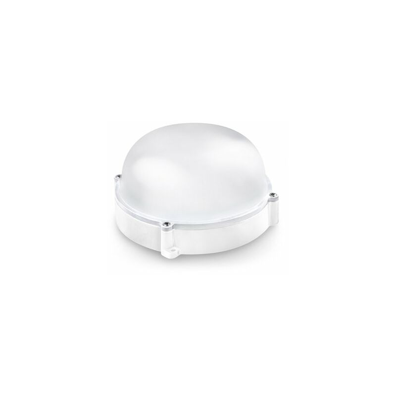 foto del prodotto applique da esterno led tondo matel ip65 bianco 12w freddo