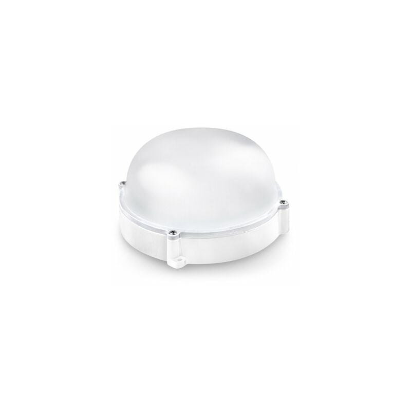 foto del prodotto applique da esterno led tondo matel ip65 bianco 12w neutro