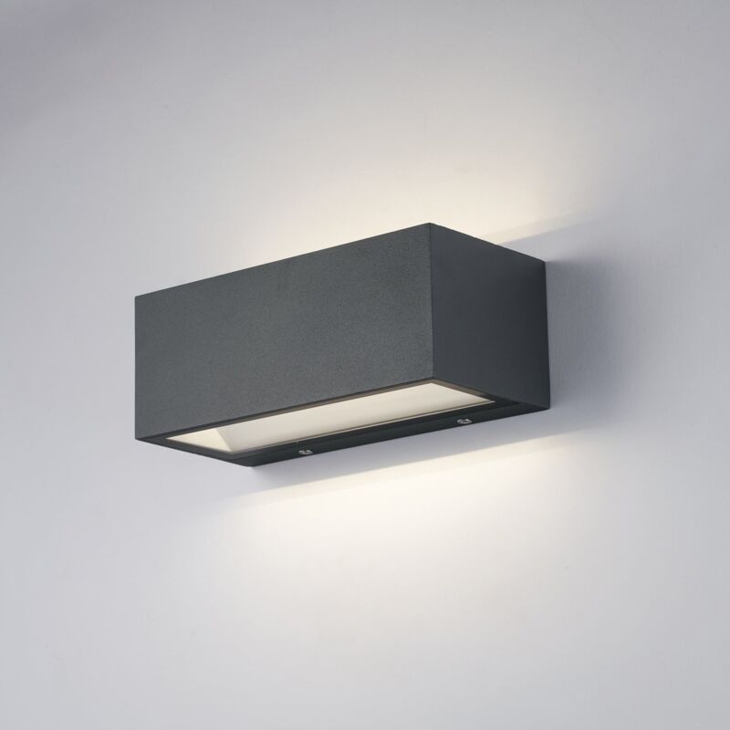 foto del prodotto applique da esterno led twin antracite con luce biemissione 20w 4000k 22 cm. 