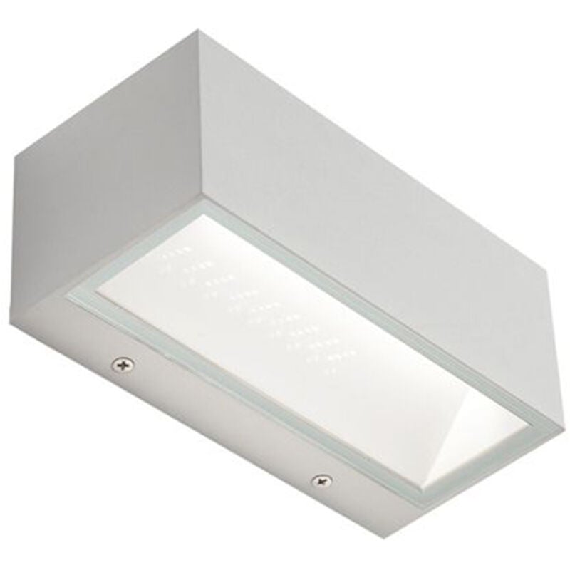 foto del prodotto applique da esterno maxi biemissione box alluminio bianco 40w led 4000k