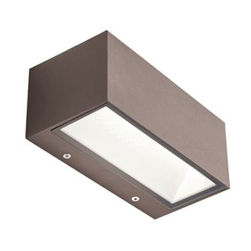 foto del prodotto applique da esterno media biemissione box alluminio caff 12w led 3000k