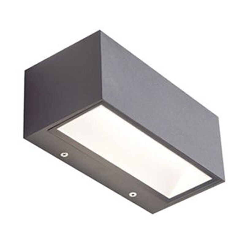 foto del prodotto applique da esterno media biemissione box alluminio grafite 12w led 3000k