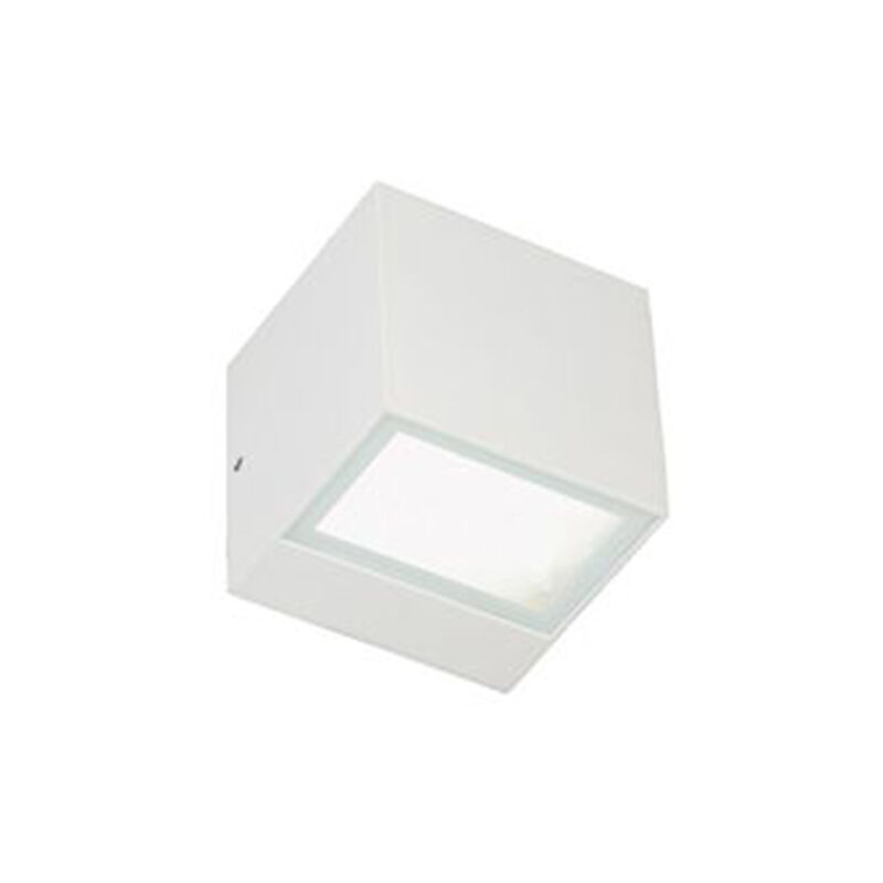 foto del prodotto applique da esterno mini biemissione box alluminio bianco 5,5 5,5w led 3000k