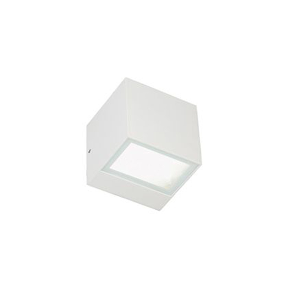 foto del prodotto applique da esterno mini biemissione box alluminio bianco 5,5 5,5w led 4000k