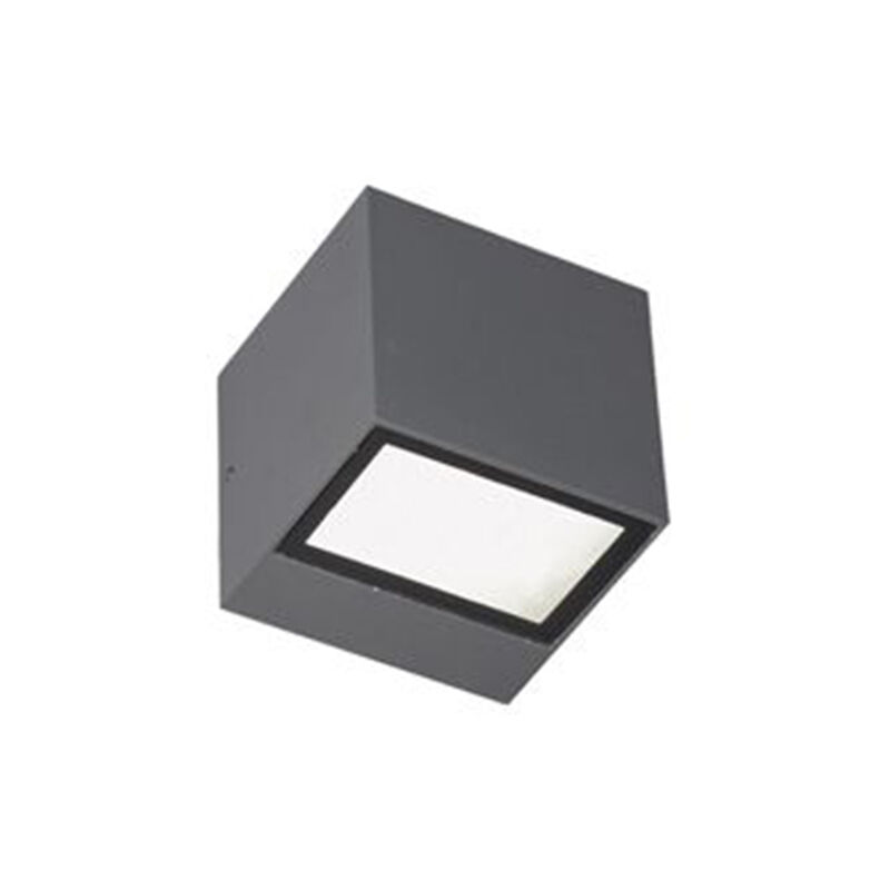 foto del prodotto applique da esterno mini biemissione box alluminio grafite 5,5 5,5w led 3000k