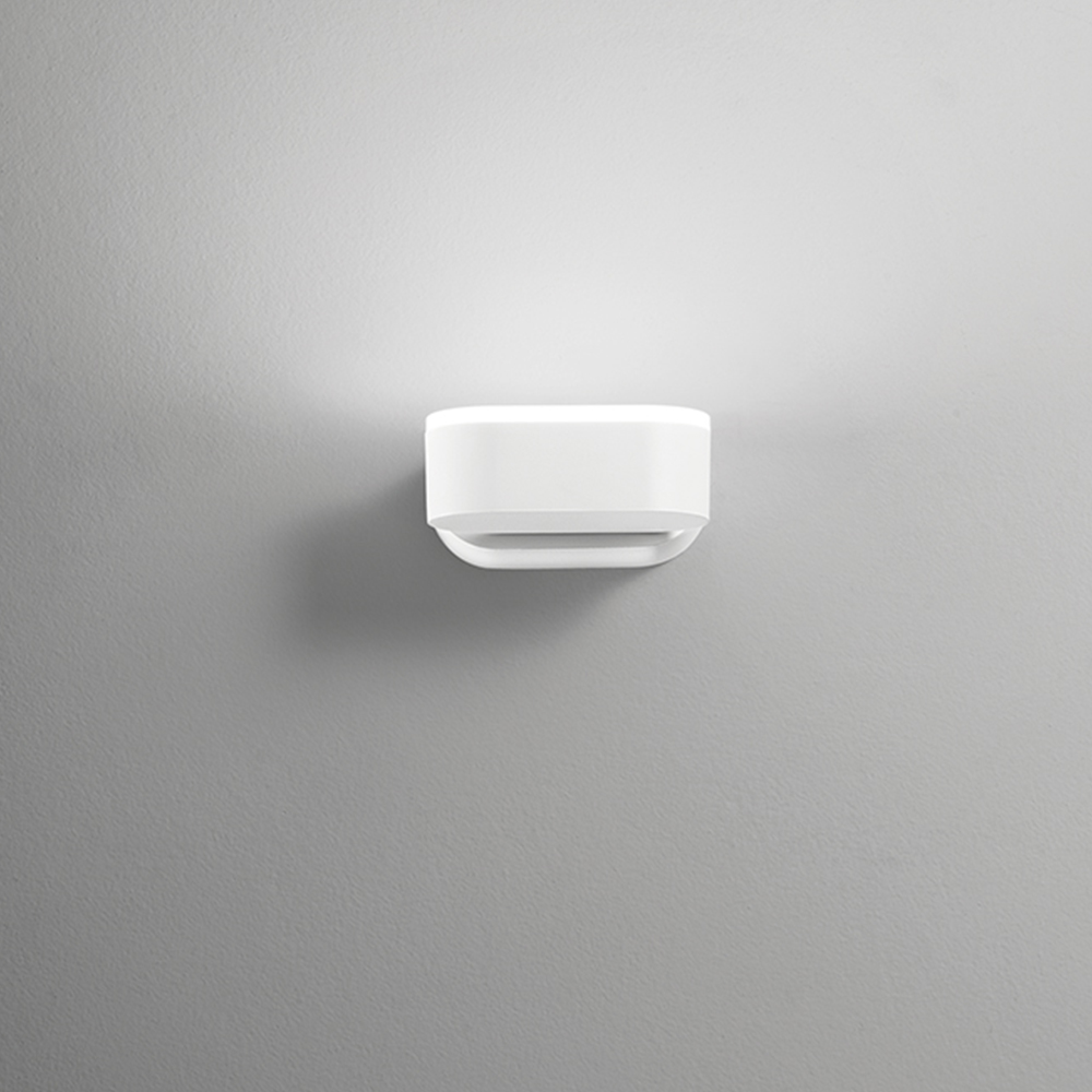 foto del prodotto applique da esterno moderna candy alluminio bianco vetro led 6w 3000k