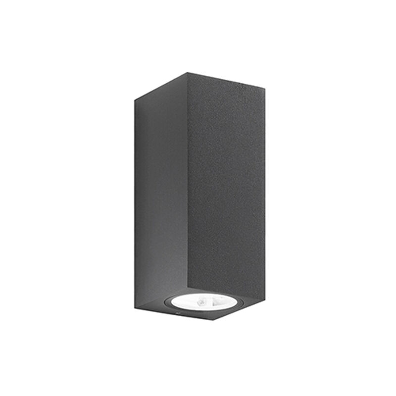 foto del prodotto applique da esterno moderna monolite alluminio grigio grafite 2 luci gx53