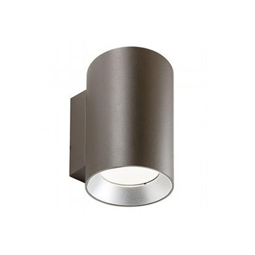 foto del prodotto applique da esterno moderna show alluminio e vetro ruggine led 20 20w 3000k