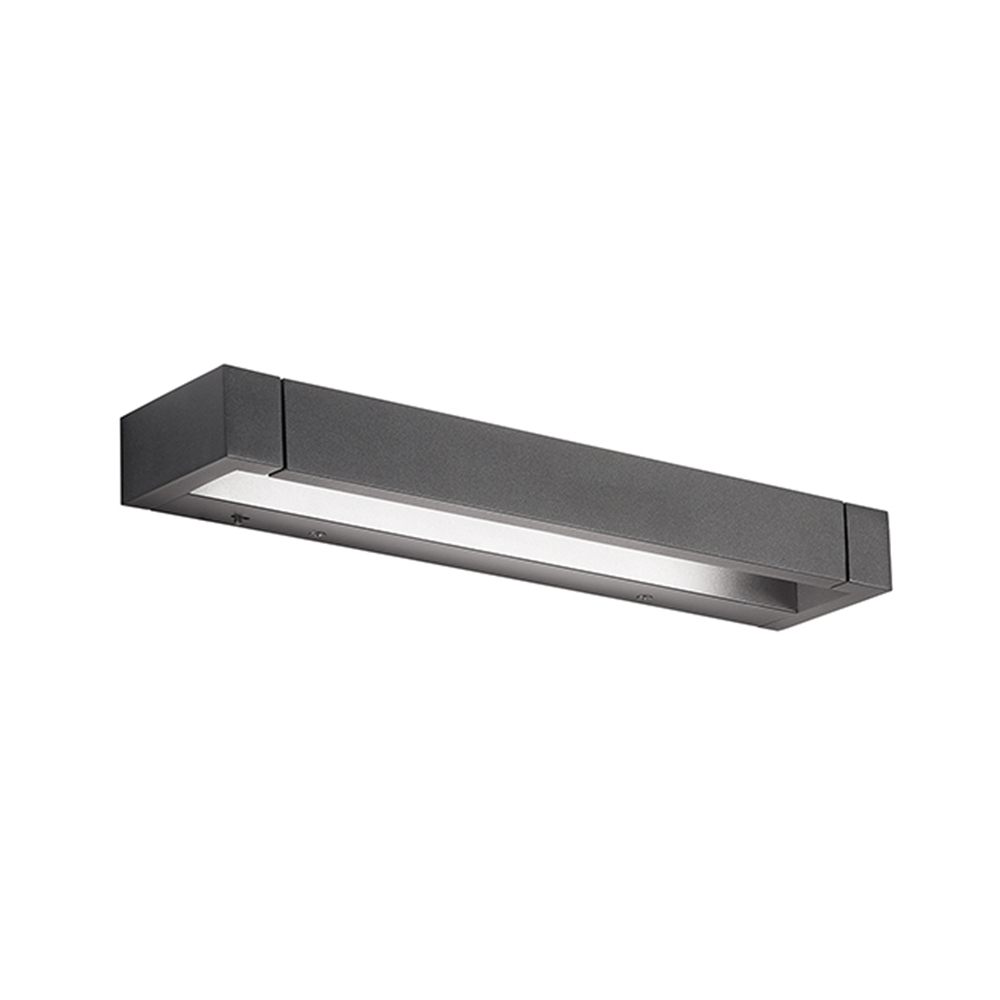 foto del prodotto applique da esterno moderna sway metallo nero acrilico led 17w 3000k
