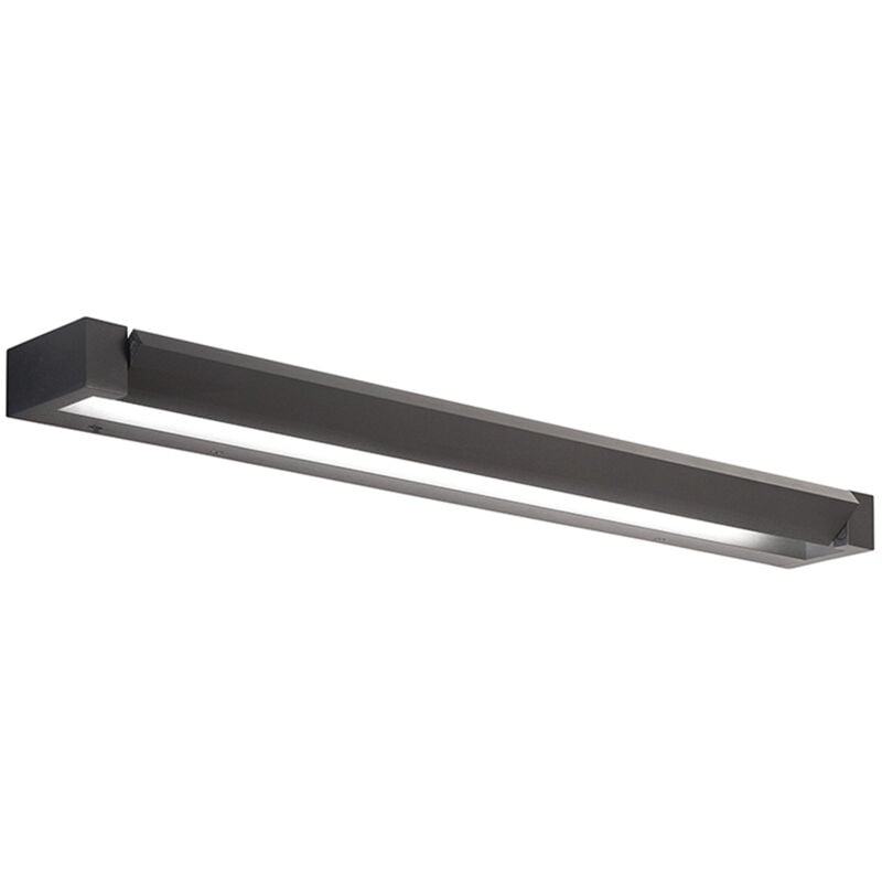 foto del prodotto applique da esterno moderna sway metallo nero acrilico led 23w 3000k