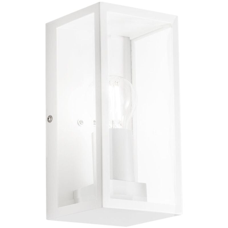 foto del prodotto applique da esterno mondrian in metallo bianco e vetro 