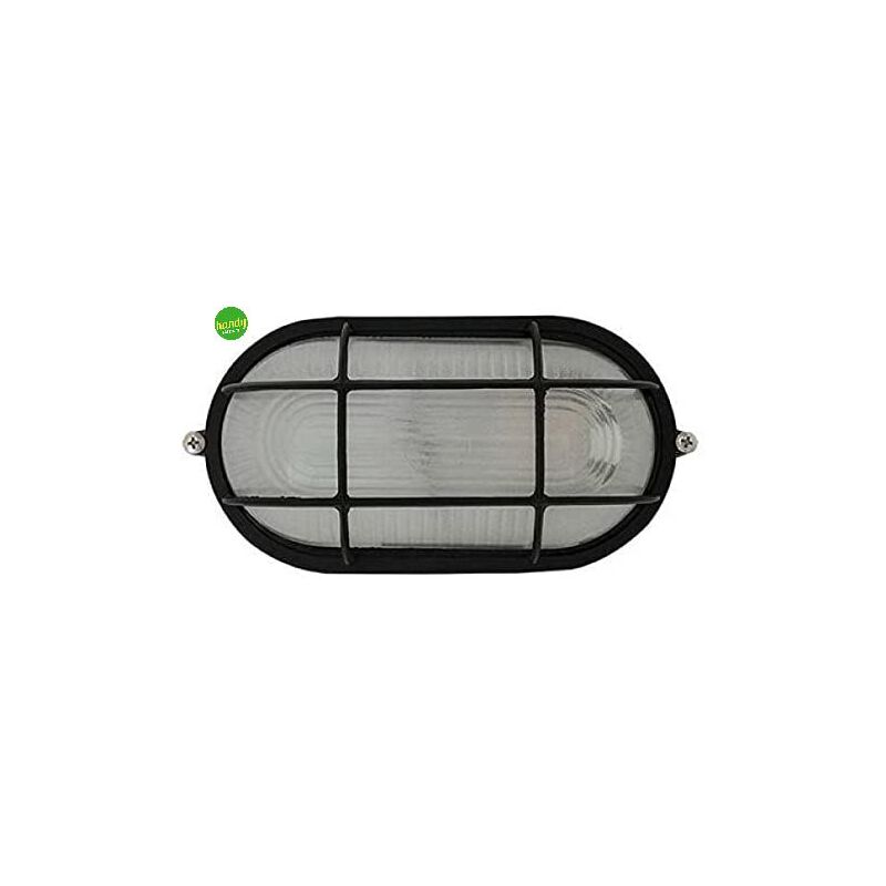 foto del prodotto applique da esterno ovale green light efesto c palp. nero