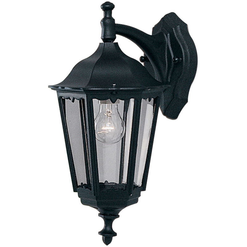 foto del prodotto applique da esterno rustico country alex alluminio nero 1 luce e27