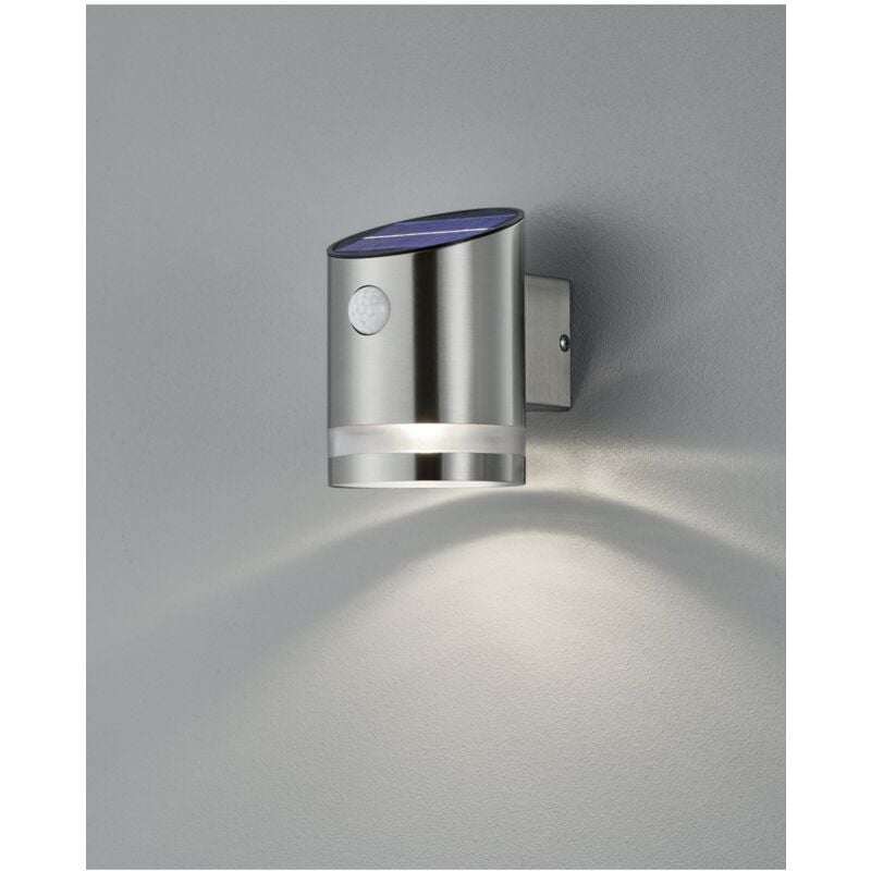foto del prodotto applique da esterno salta led ip44 nichel con sensore di movimento trio lighting