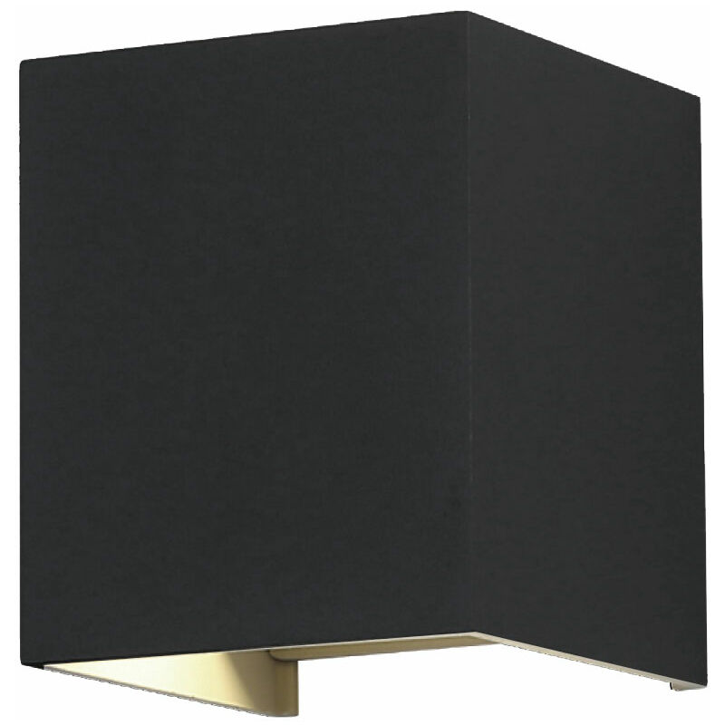 foto del prodotto applique da esterno up and down luci da esterno applique led da esterno, cono di luce orientabile, alluminio nero, led 11w 1360lm bianco caldo, lxpxh