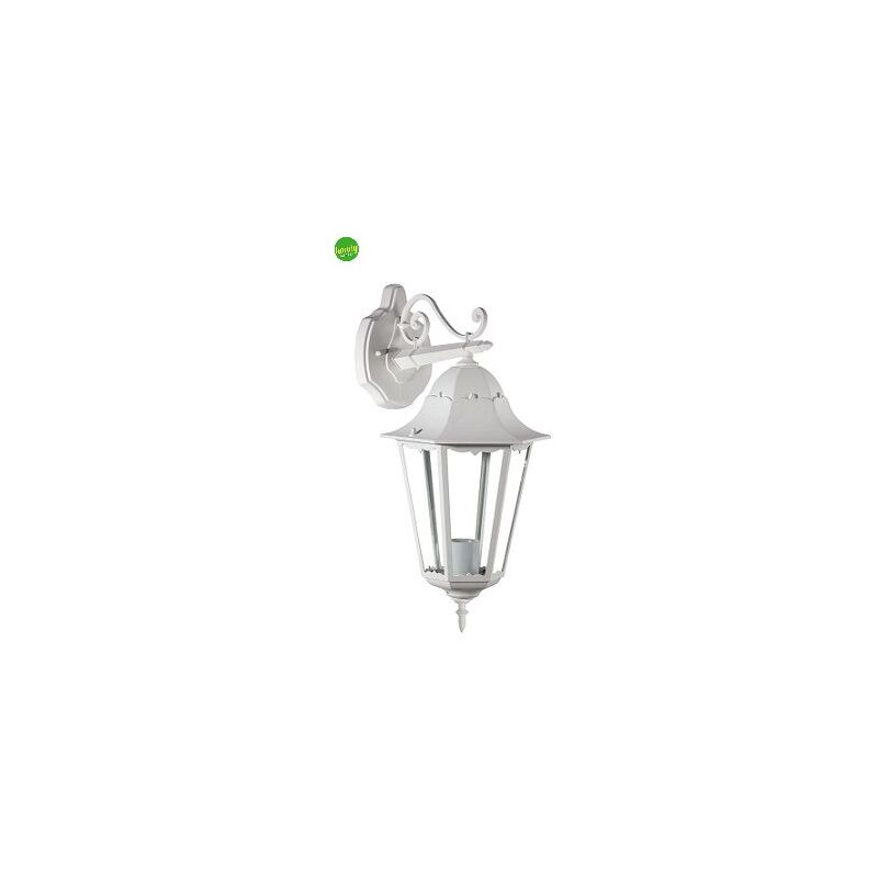 foto del prodotto applique da esterno verso il basso green light ermes ip44 e27 bianca