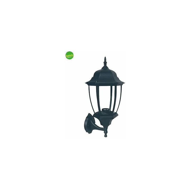 foto del prodotto applique da esterno verso l alto green light demetra ip44 e27 nera