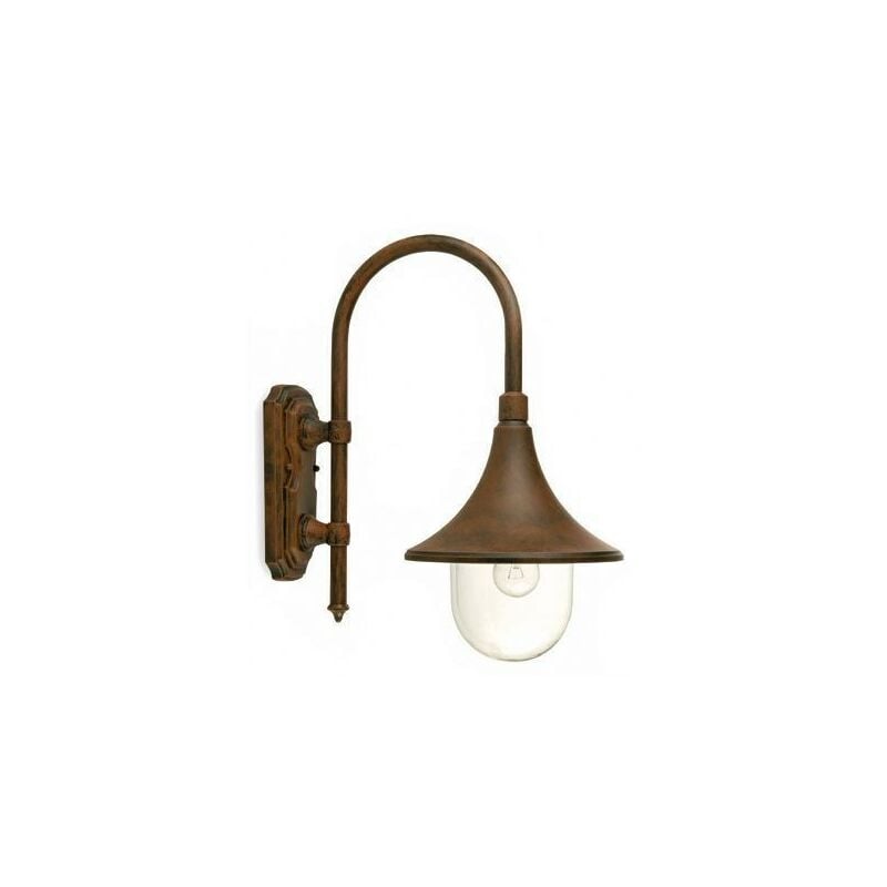 foto del prodotto applique da giardino sovil attacco e27 in basso colore rugine 347 11