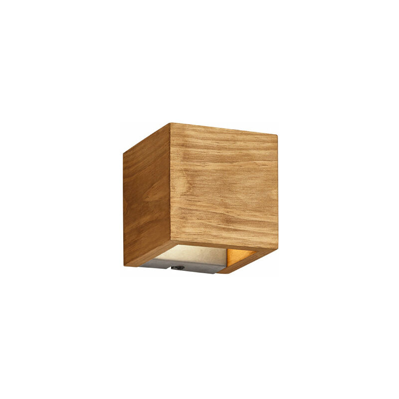foto del prodotto applique da interno a led in legno naturale colore di legno