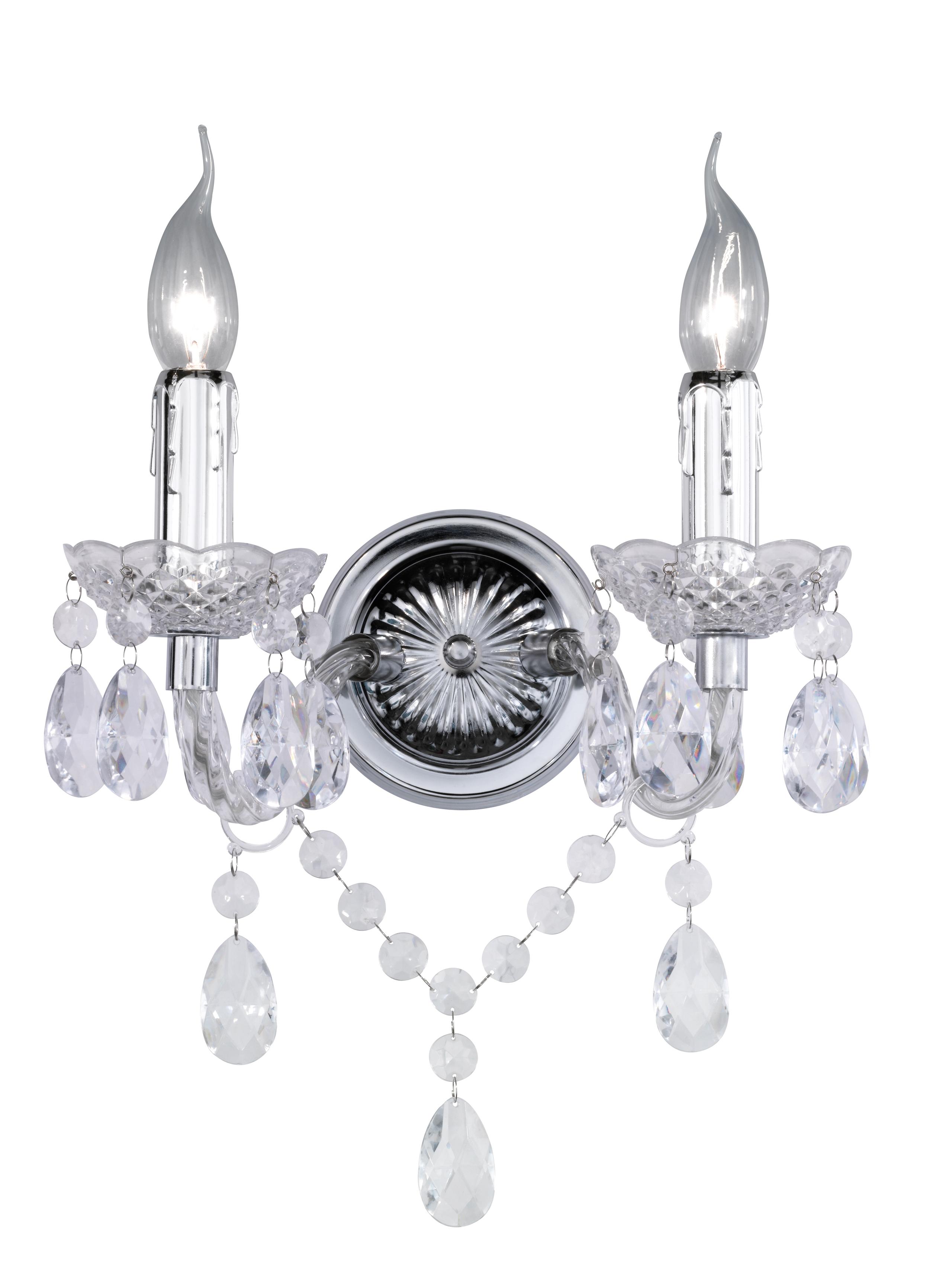 foto del prodotto applique da interno e14 in metallo cromo