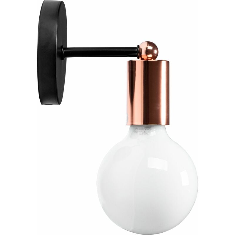 foto del prodotto applique da parete 392205 metallo rosa oro sfera 1-punti luce e27 8x10x10