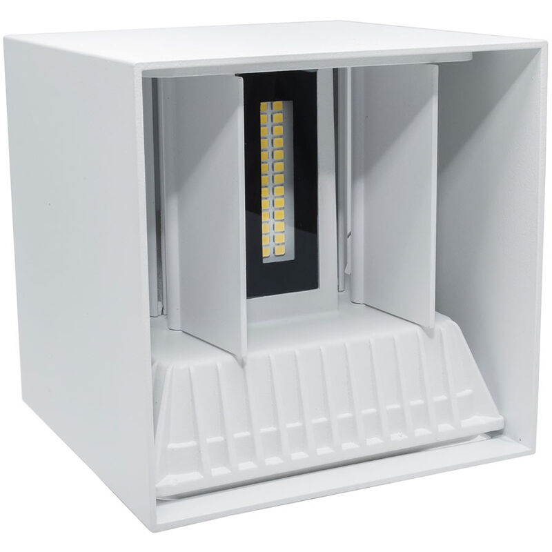 foto del prodotto applique da parete 52 led 22 watt per esterno impermeabile ip65 luce lampada per terrazzo e giardino doppia emissione luminosa up down luce calda
