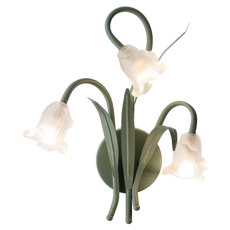 foto del prodotto applique da parete a led a forma di fiore di cristallo a 3 luci per interni
