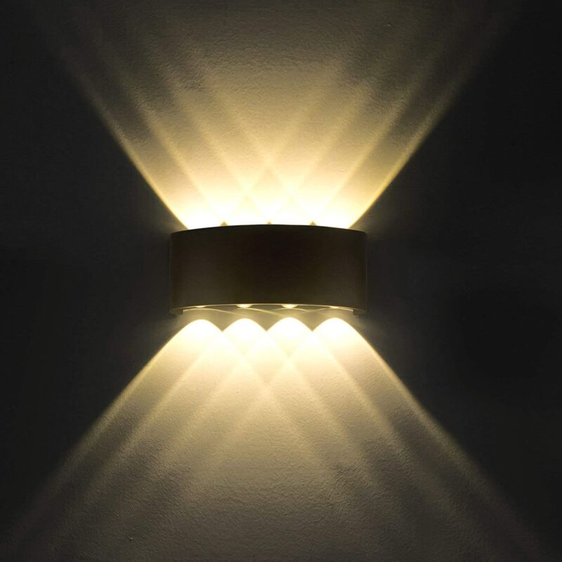 foto del prodotto applique da parete a led da 8 w, moderna, ip65, impermeabile, in alluminio, decorativa, su e gi , per soggiorno, camera da letto, corridoio, scale,