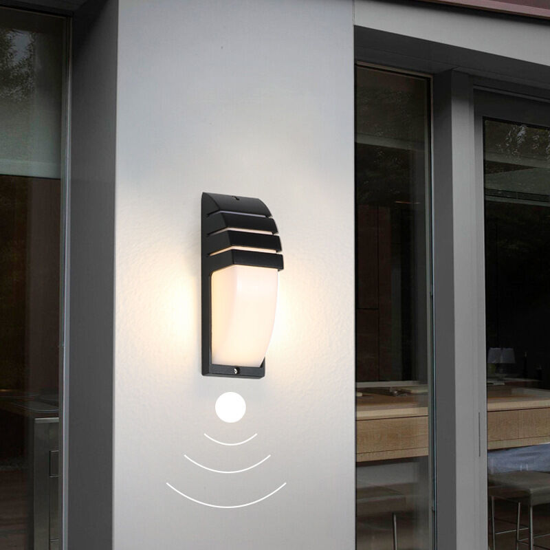 foto del prodotto applique da parete a led da 9 w, moderna, semplice, design a induzione, luce calda, luce notturna impermeabile per giardino, balcone, terrazza,
