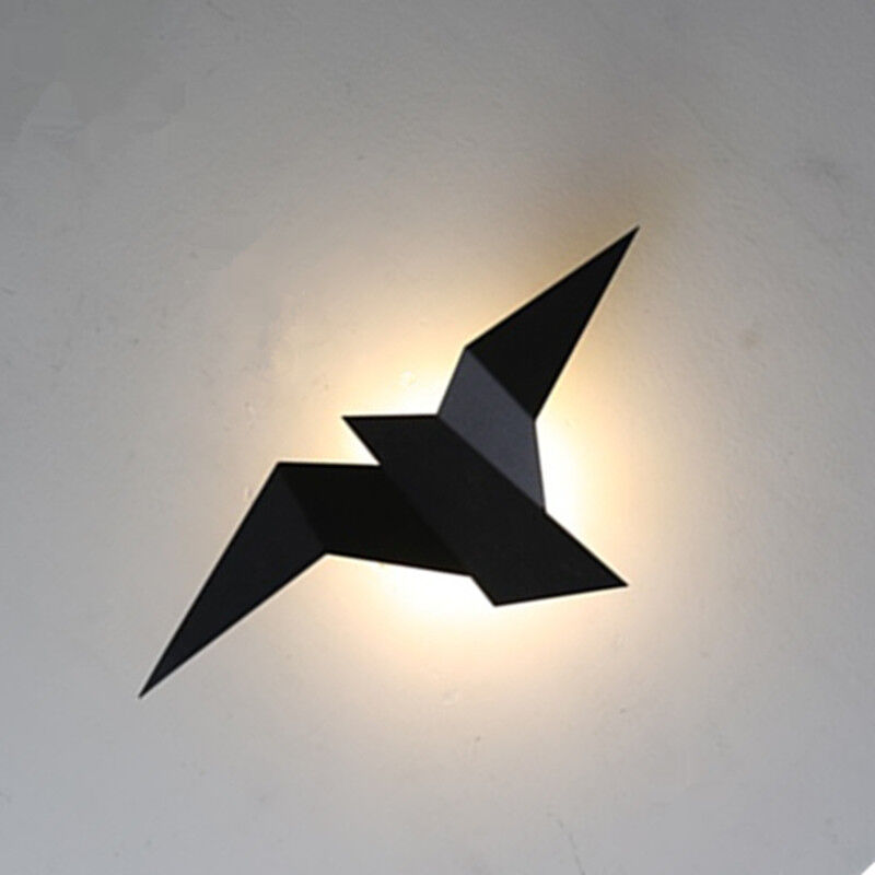 foto del prodotto applique da parete a led nordici a forma di uccello, decorazione per camera da letto, luci da parete, illuminazione interna per la casa moderna,