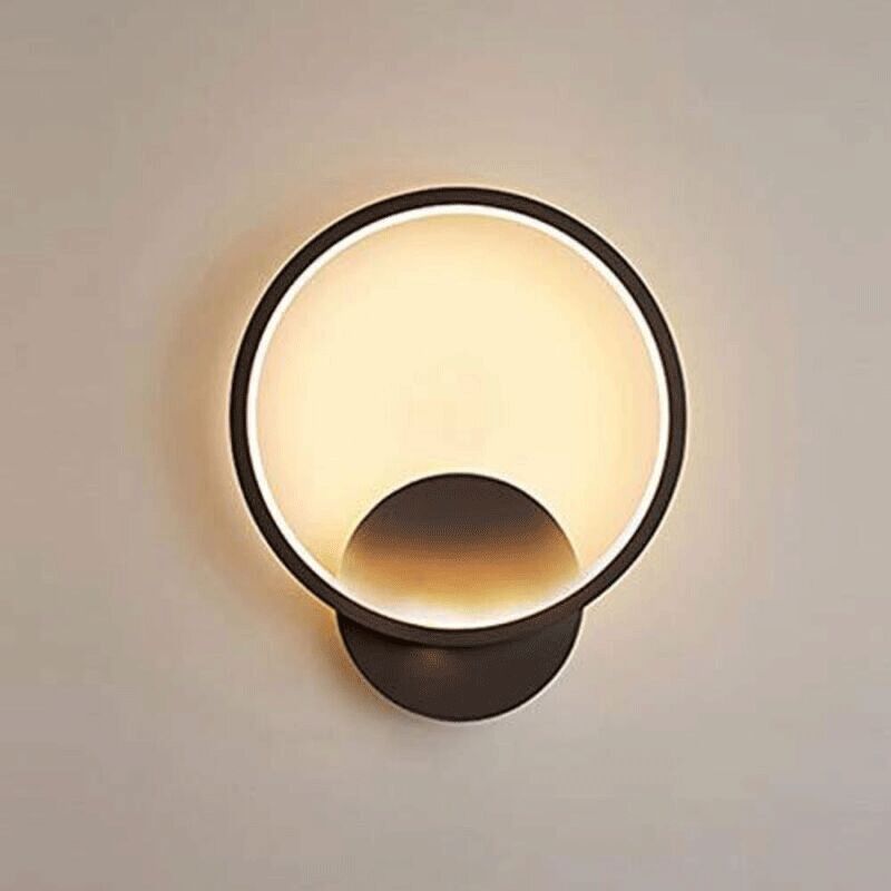 foto del prodotto applique da parete a led rotonda per interni, bianco caldo, in acrilico, 12 w, 3000 k, per scale interne, moderna, per corridoio, camera da letto,