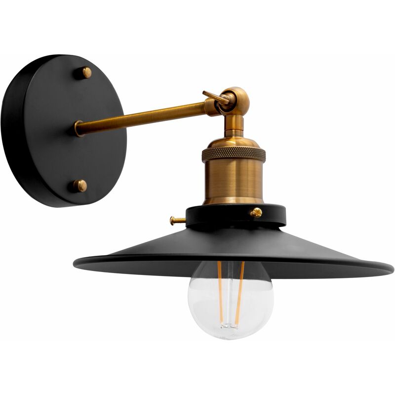 foto del prodotto applique da parete app184 1w lampada da muro black e27