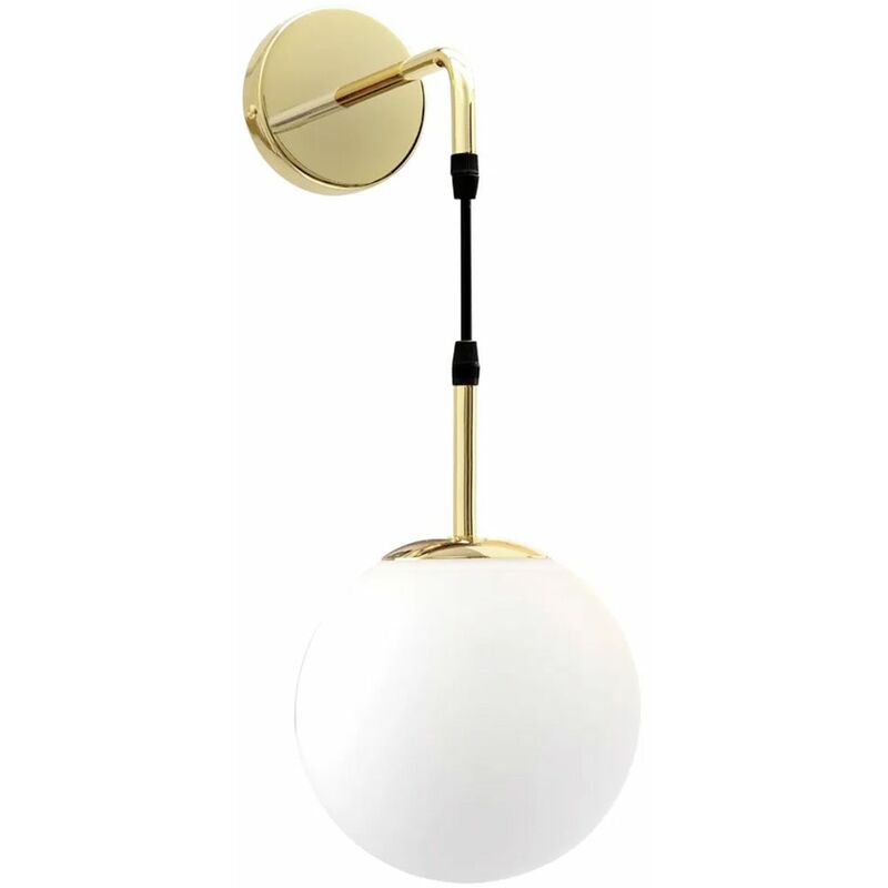 foto del prodotto applique da parete app653 1w sfera oro 1 punti luce e27 20x65cm