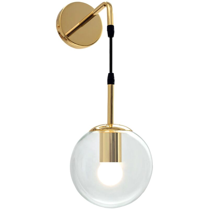 foto del prodotto applique da parete app685 1w oro 1 punti luce e27 14x30cm
